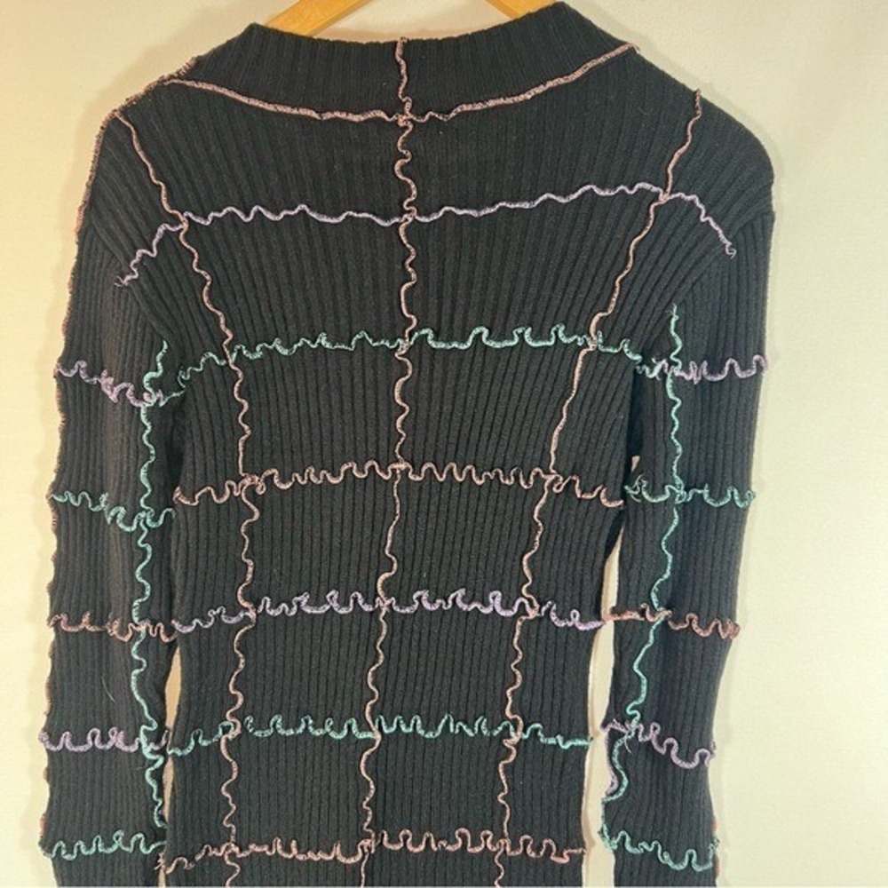 Black Stretchy Sweater Dress Size Large - Picture 12 of 13